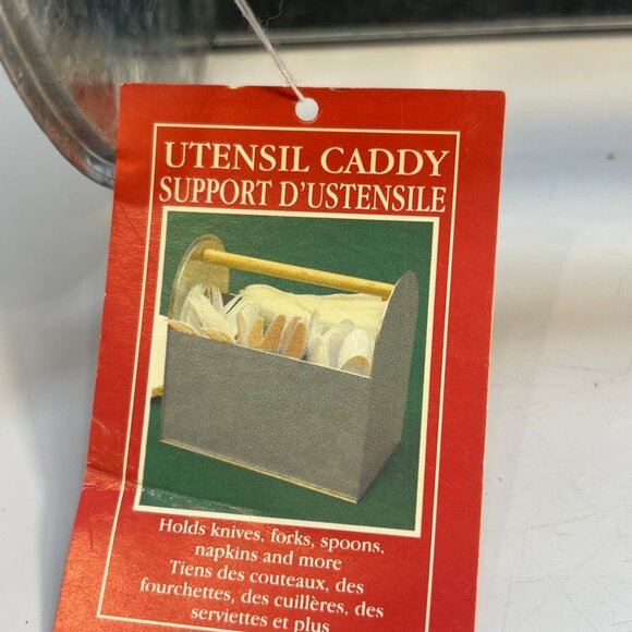 Coca Cola Cold Refreshment Metal Utensil Caddy Tin Holder 2002 Blue Red - Picture 4 of 4